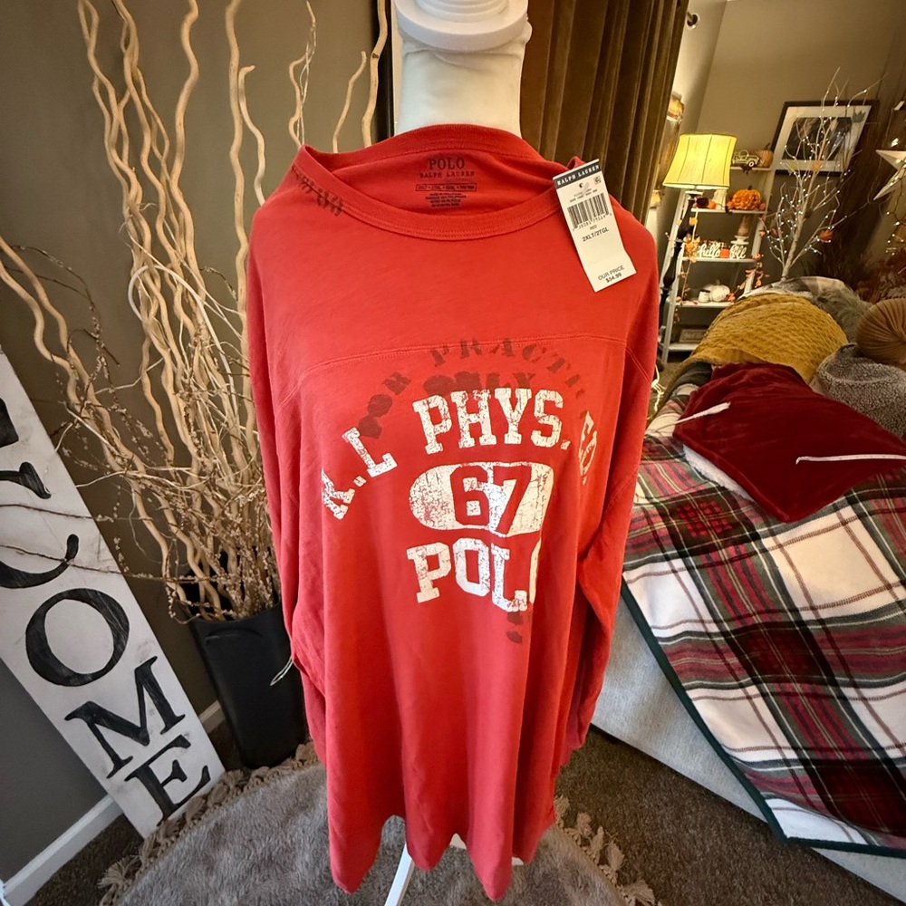 Ralph Lauren Red Graphic Polo Shirt
